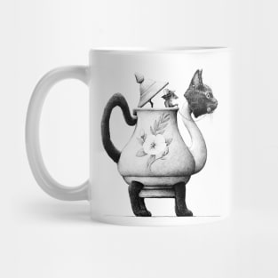 kat in theepot Mug